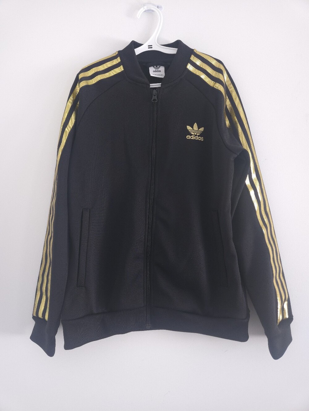 Adidas Youth SST Superstar Black and Gold Track Jacket size M (11-12Y)